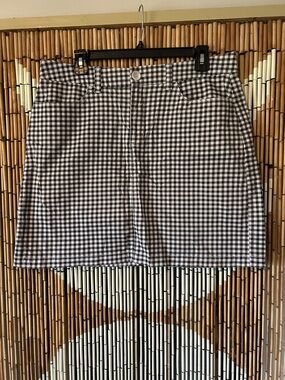 Black & White Gingham Mini Skirt - Classic Women's Skirt